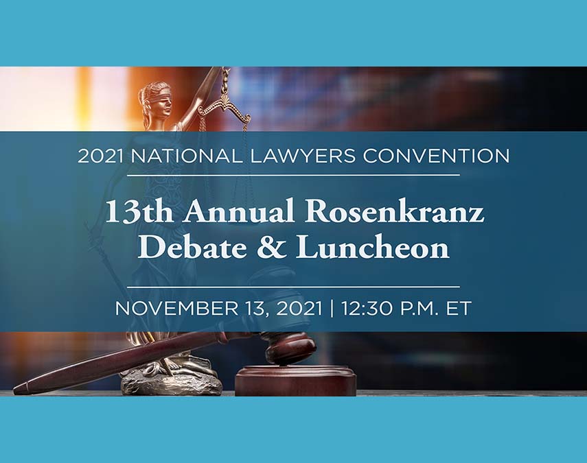 Click to play: 13th Annual Rosenkranz Debate & Luncheon